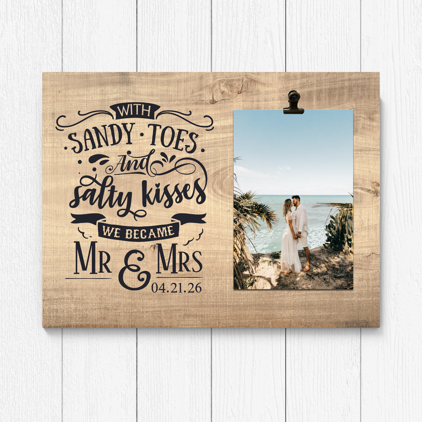 Beach Wedding Photo Frame | Destination Wedding Gift