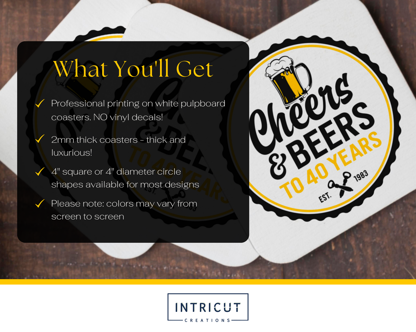 Cheers and Beers | Milestone Birthday Coasters
