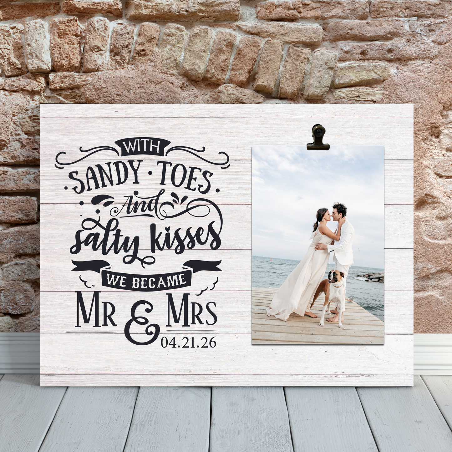 Beach Wedding Photo Frame | Destination Wedding Gift