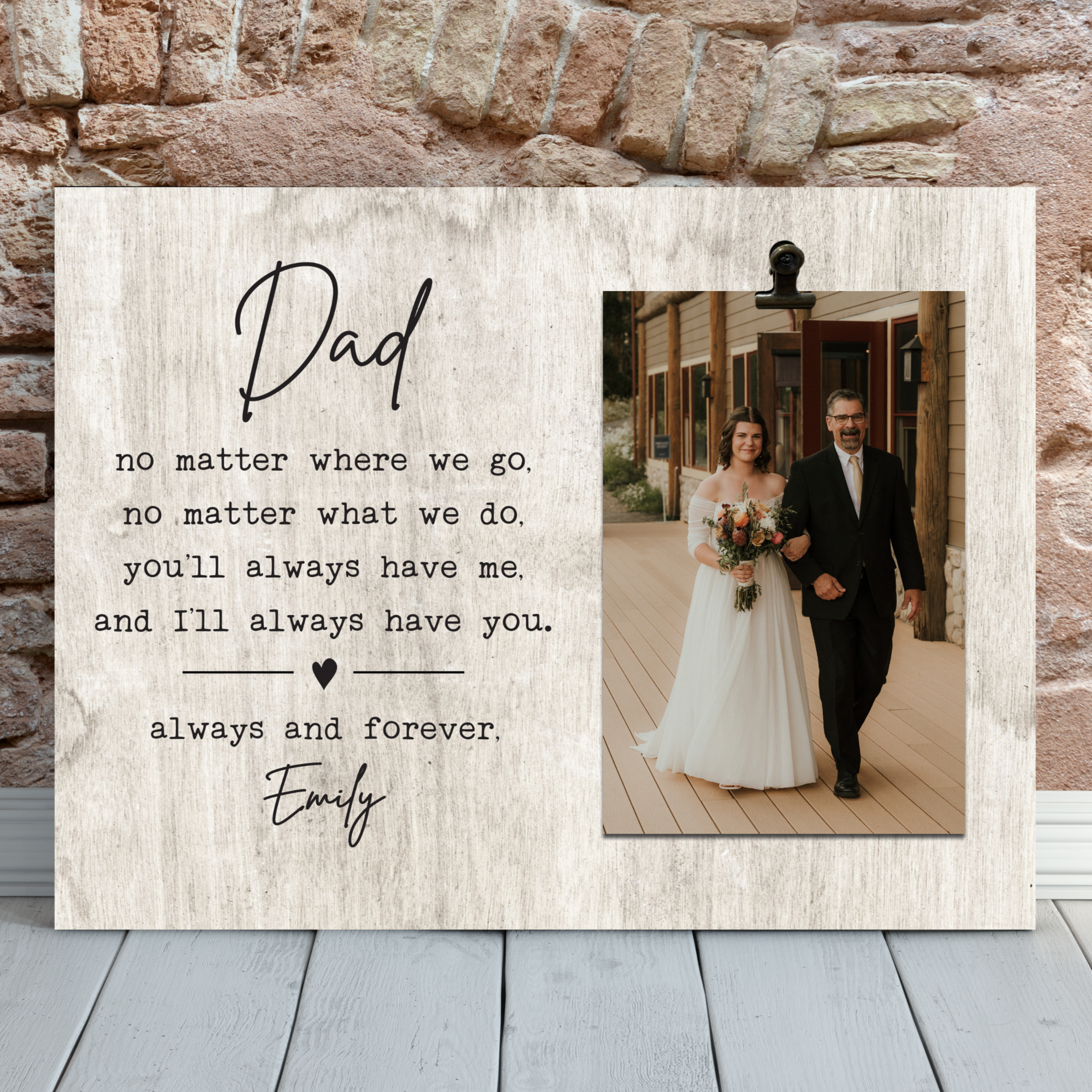 Picture Frame for Dad  Father of the Bride Gift – Intricut Creations