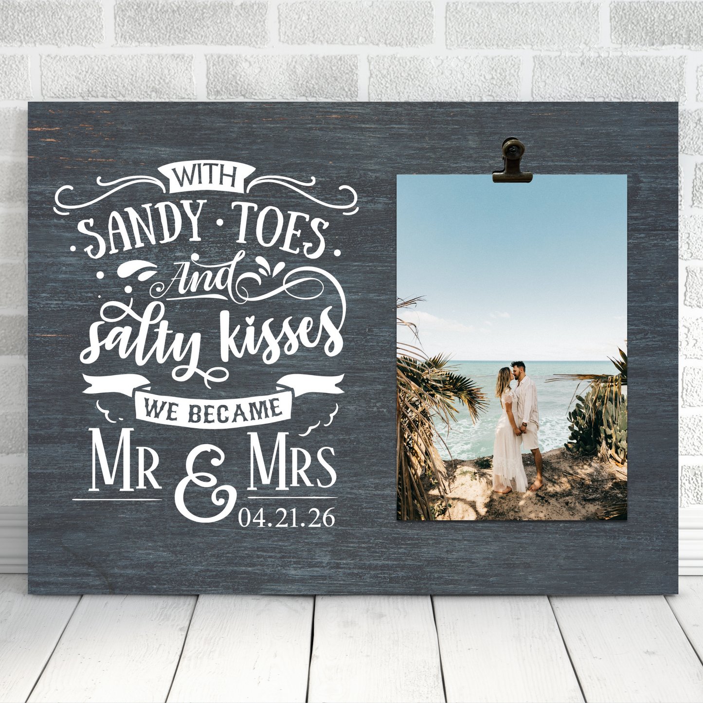 Beach Wedding Photo Frame | Destination Wedding Gift