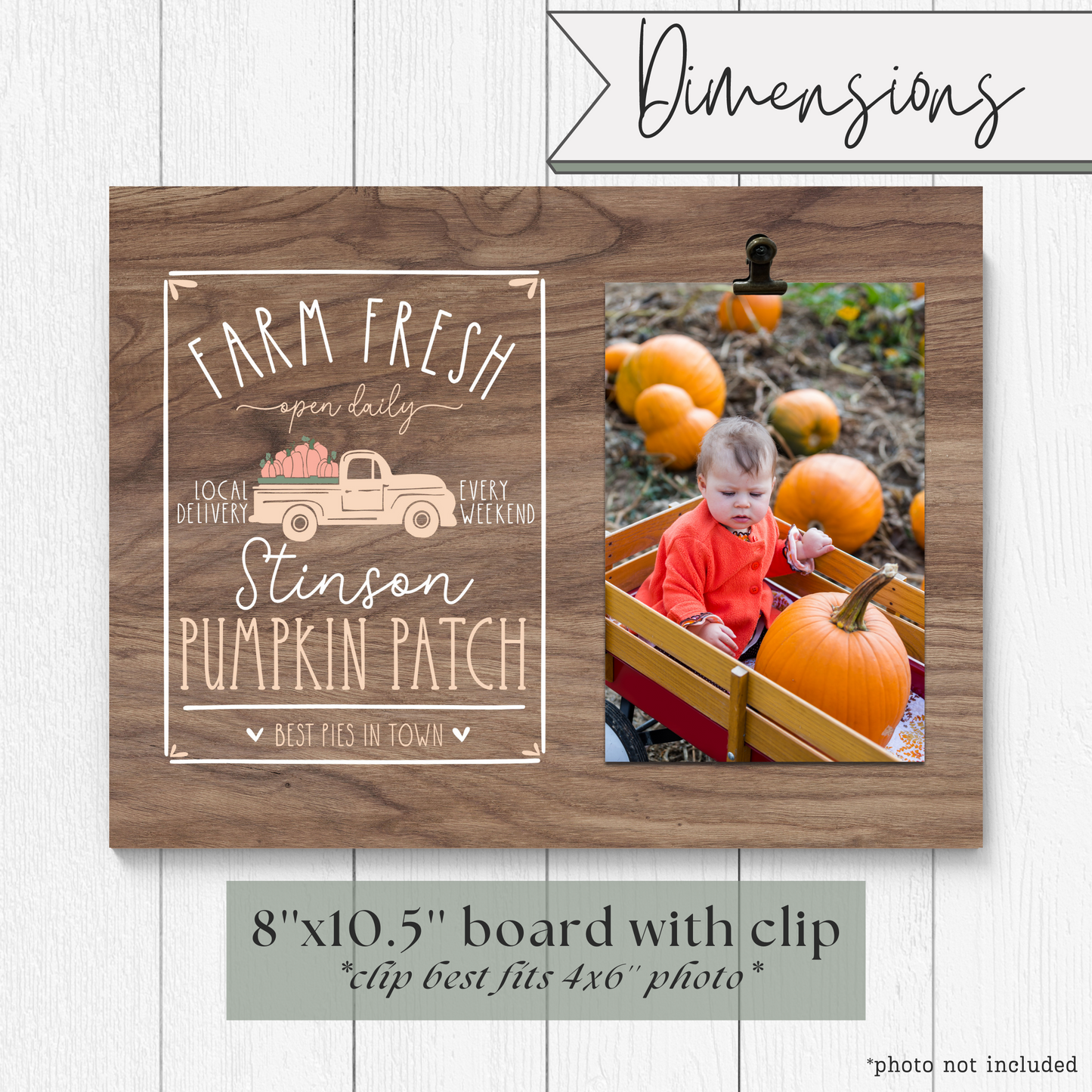 Family Pumpkin Patch Fall Picture Frame | Fall Tabletop Decor