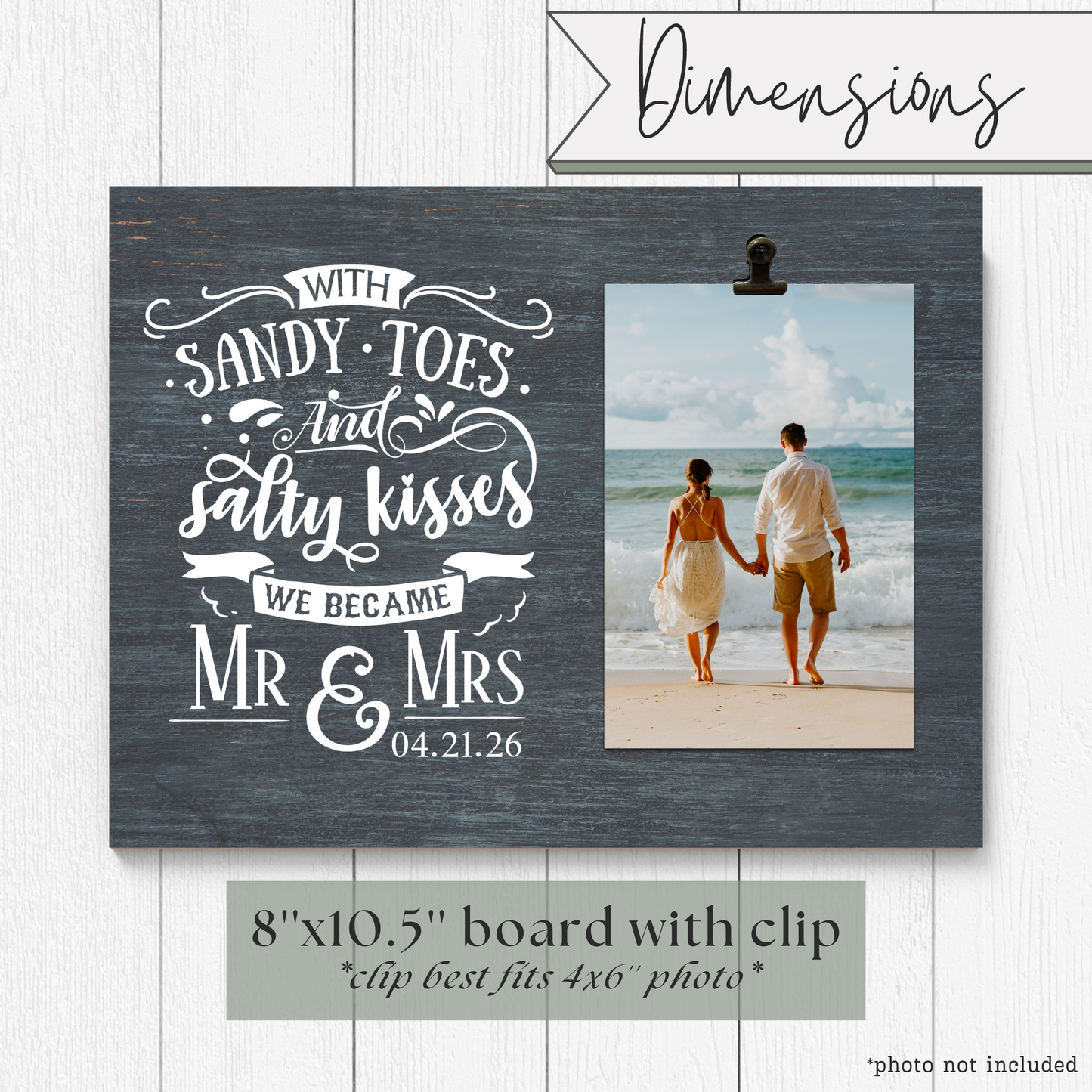 Beach Wedding Photo Frame | Destination Wedding Gift