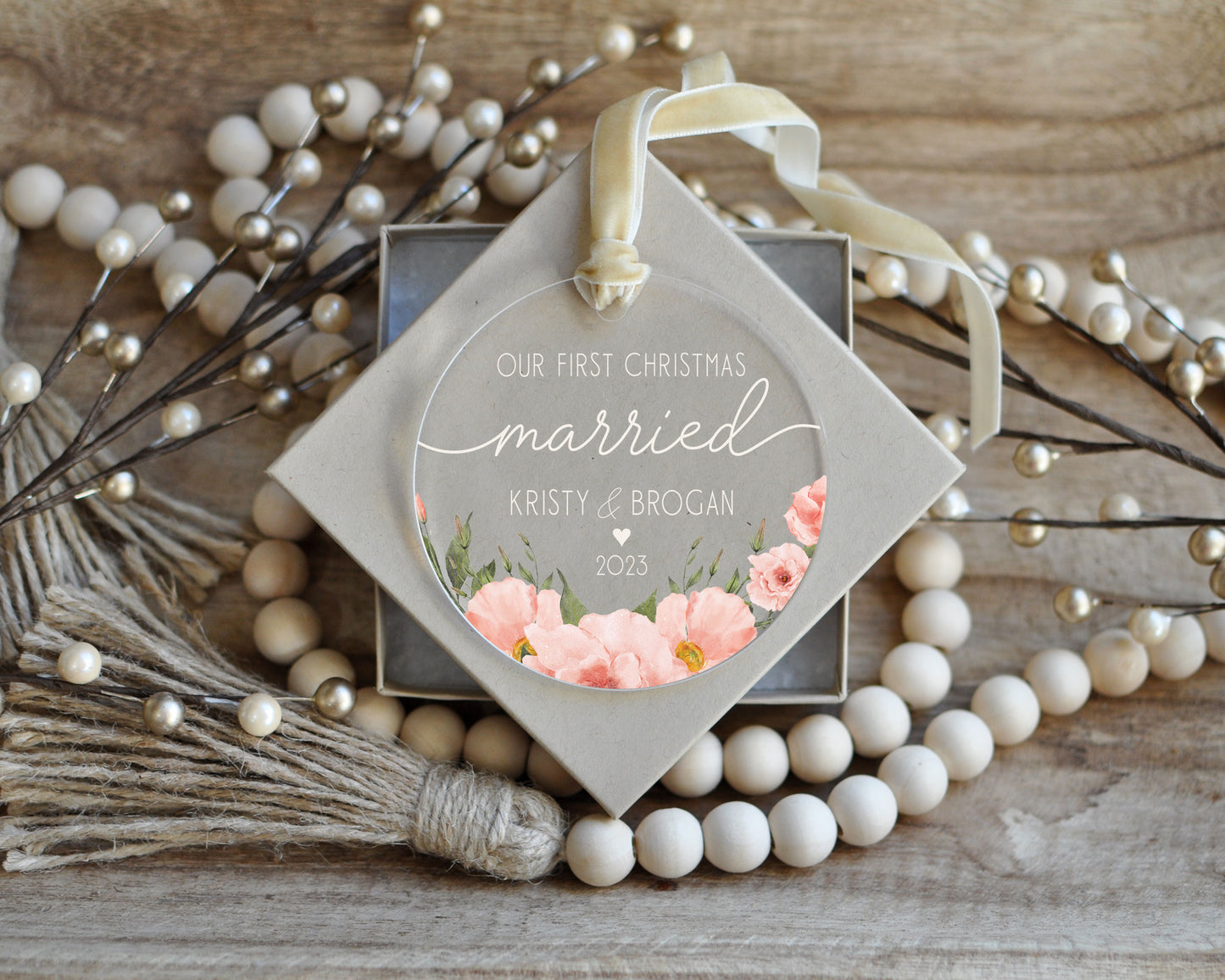 First Christmas Acrylic Ornament - Keepsake Couple Gift