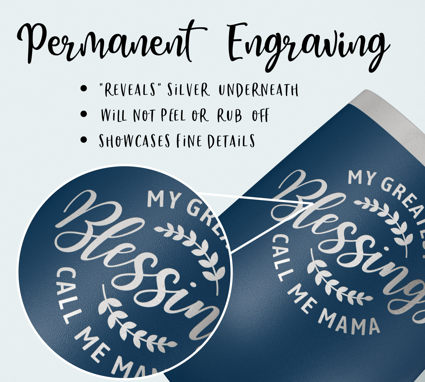 My Favorite Blessings Engraved Wine Tumbler | Mother's Day Gift
