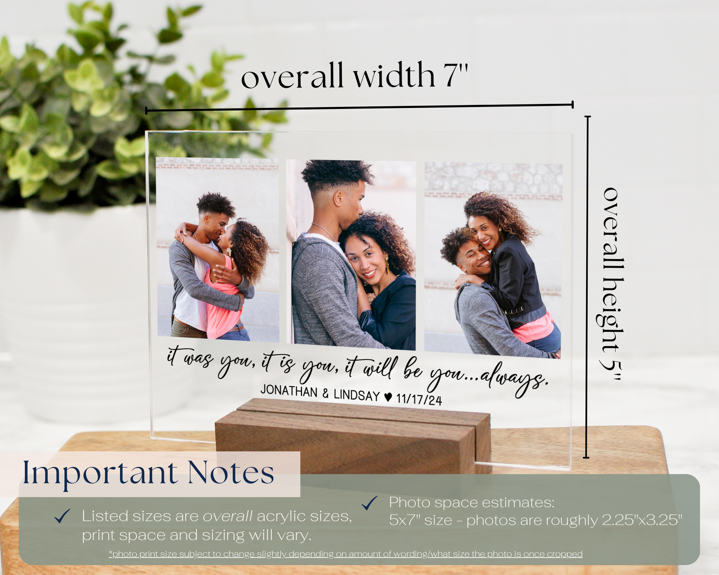 Always You Custom Acrylic Print | Anniversary Photo Print