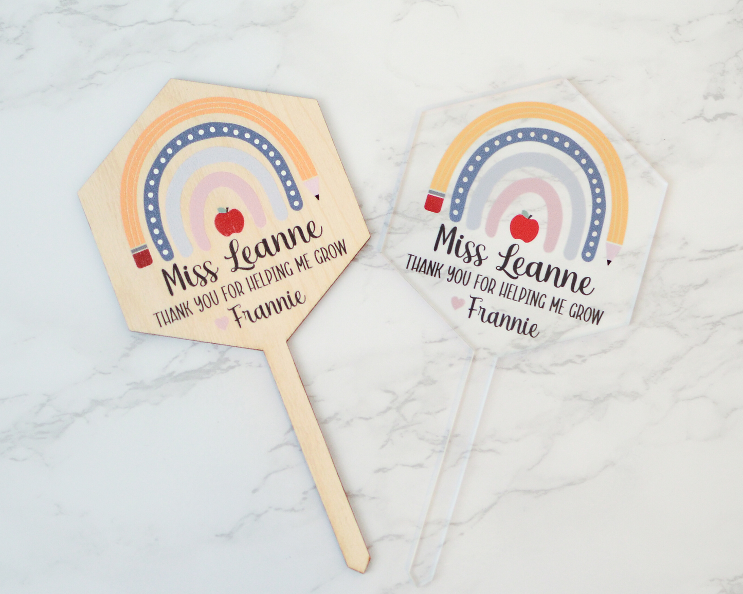 wood and clear acrylic