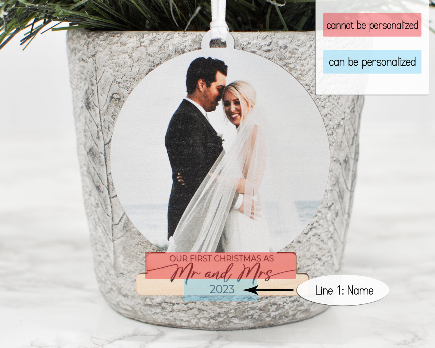 our first christmas as mr and mrs cannot be changed, year can be changed