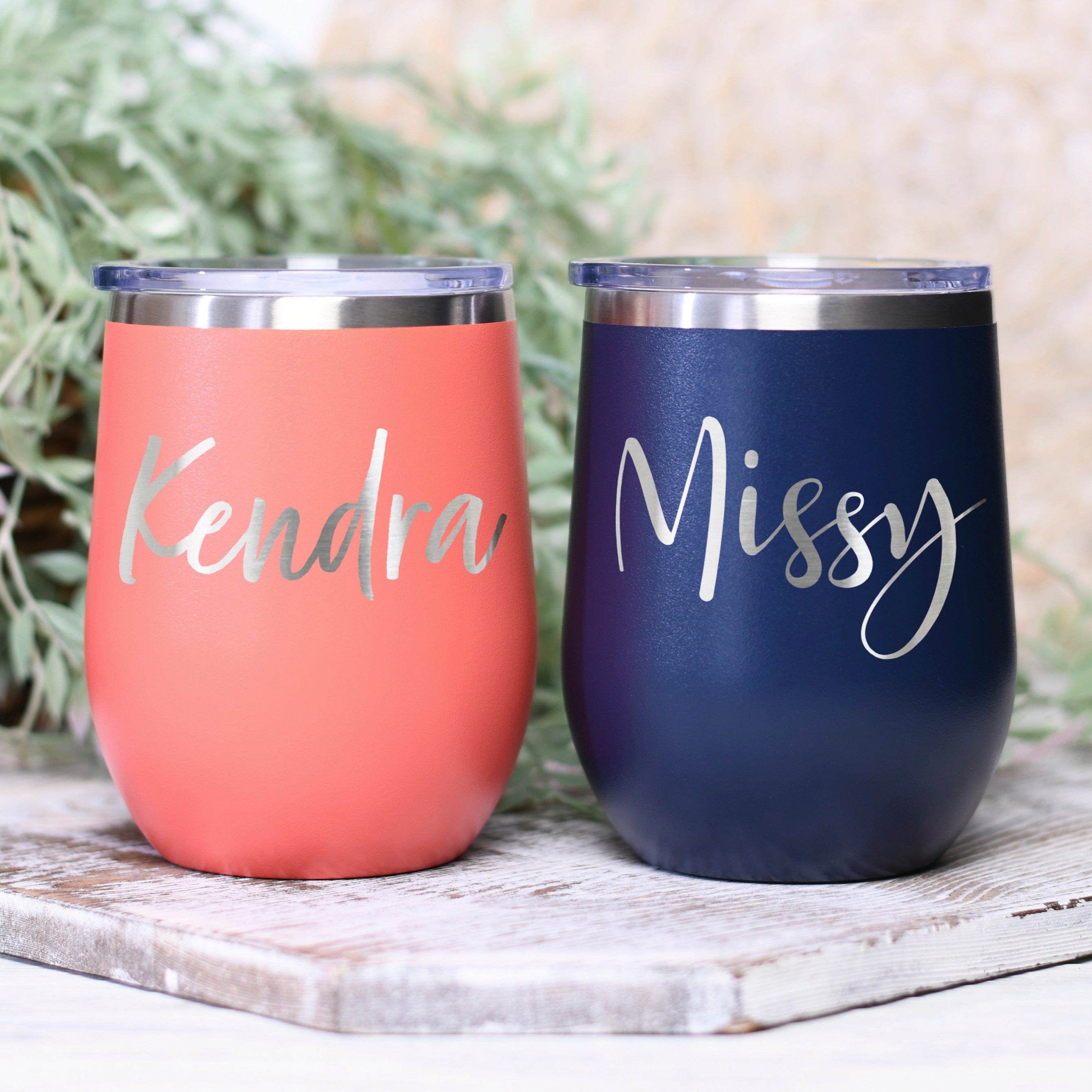 Personalized Insulated Wine Tumbler - Engraved with an Initial - Love,  Georgie