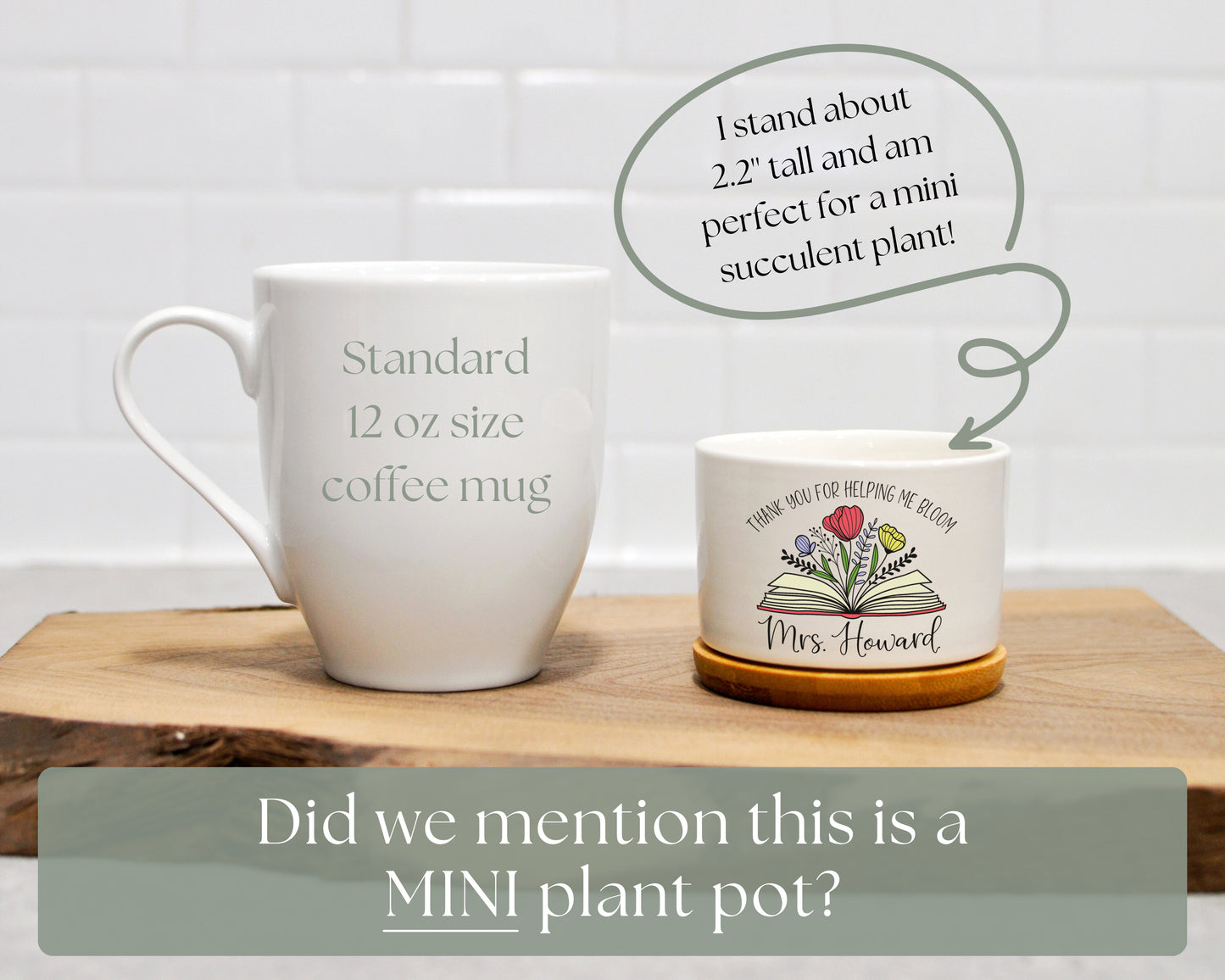 Thank You For Helping Me Bloom Mini Planter | Teacher Appreciation Gift