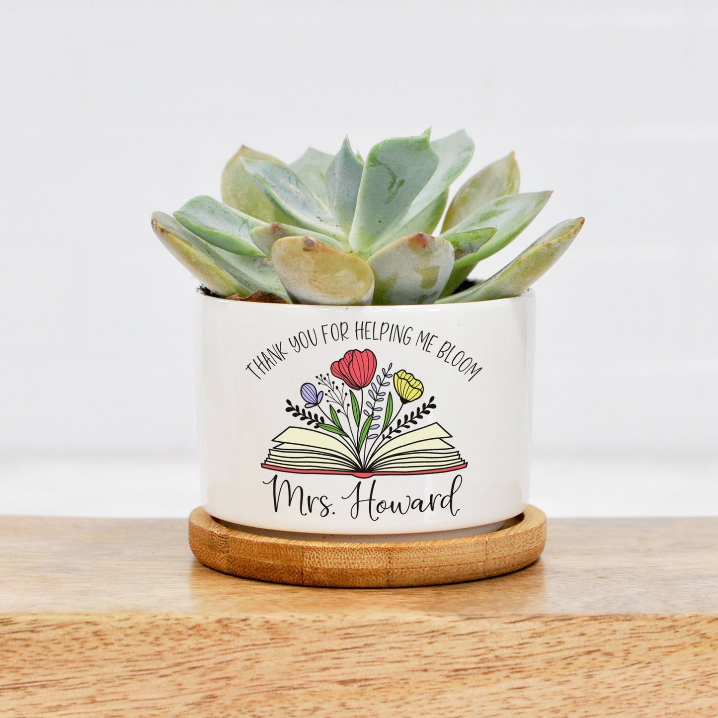 Thank You For Helping Me Bloom Mini Planter | Teacher Appreciation Gift