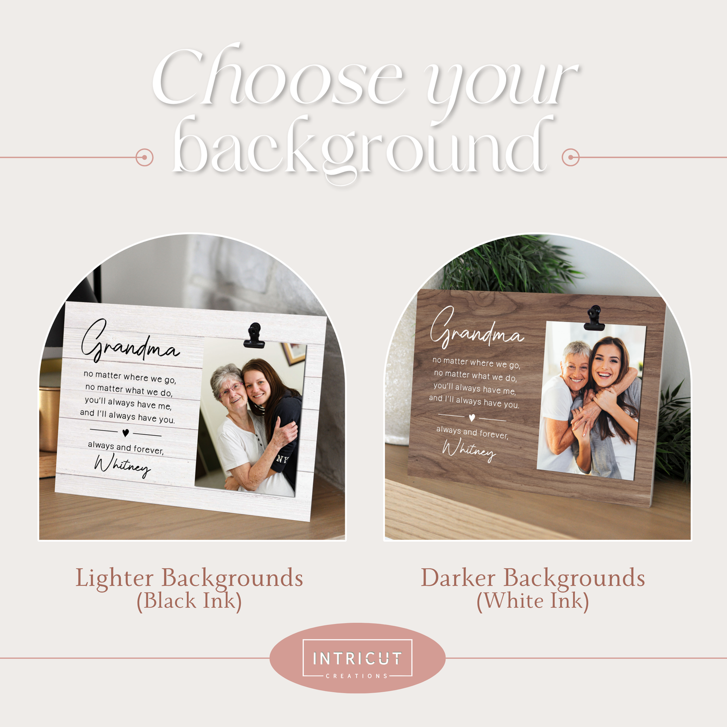 Personalized Grandma Clip Frame | Photo Holder Gift for Grandma Nana Grammy