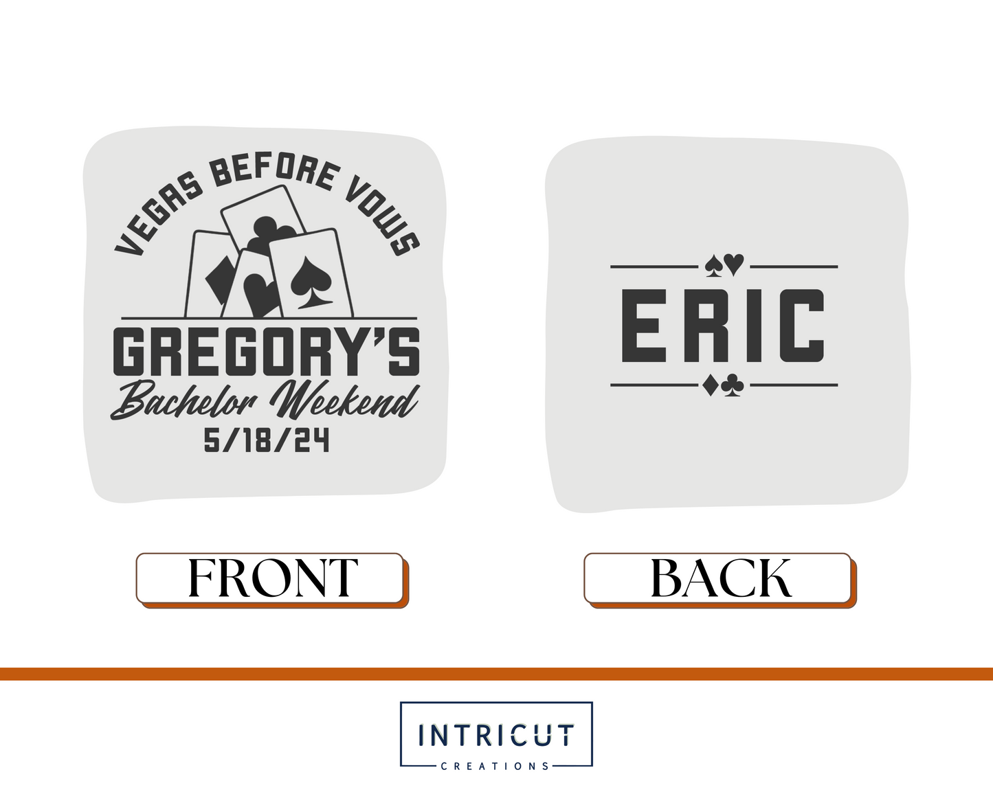 Vegas Before Vows Shot Glass | Engraved Casino Bachelor Party Favor