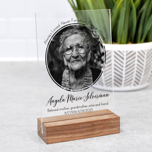 Custom Acrylic Memorial Frame | In Memory Of