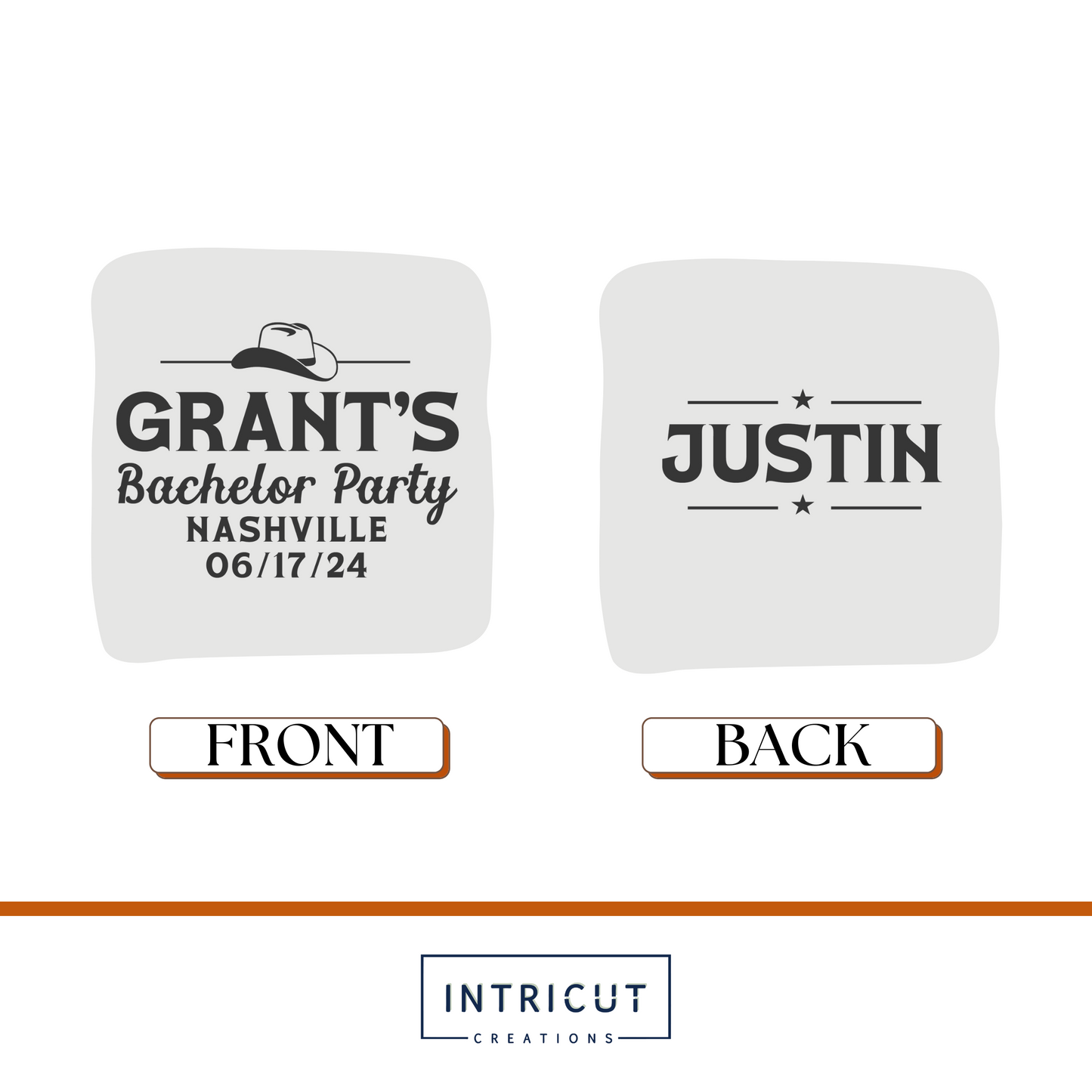 Personalized Western Shot Glass | Engraved Bachelor Party Favor