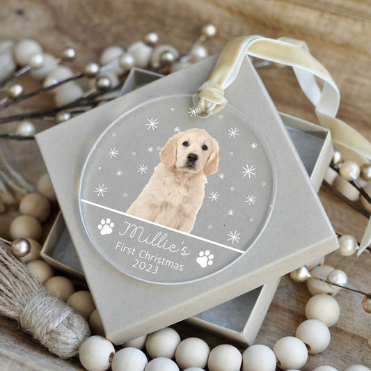 Custom Pet Photo Ornament - Personalized Acrylic Ornament