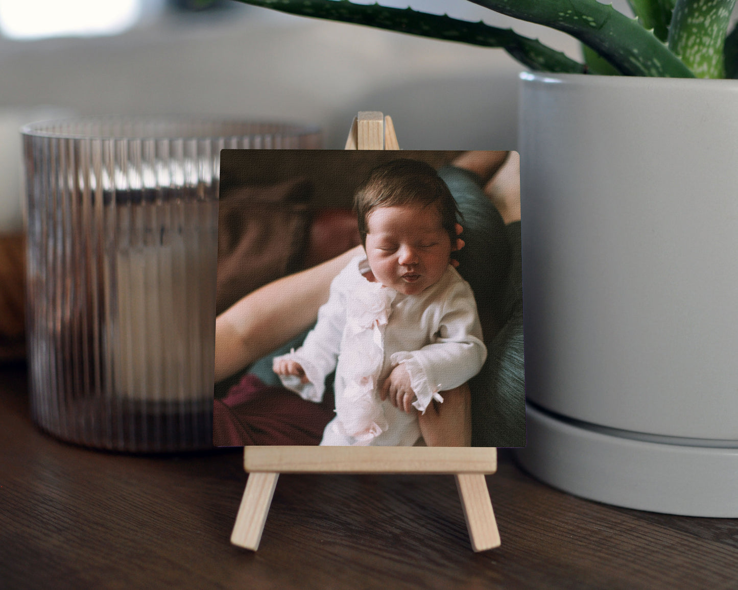 Personalized Mini Canvas Photo Print with Easel | Custom Photo Gift