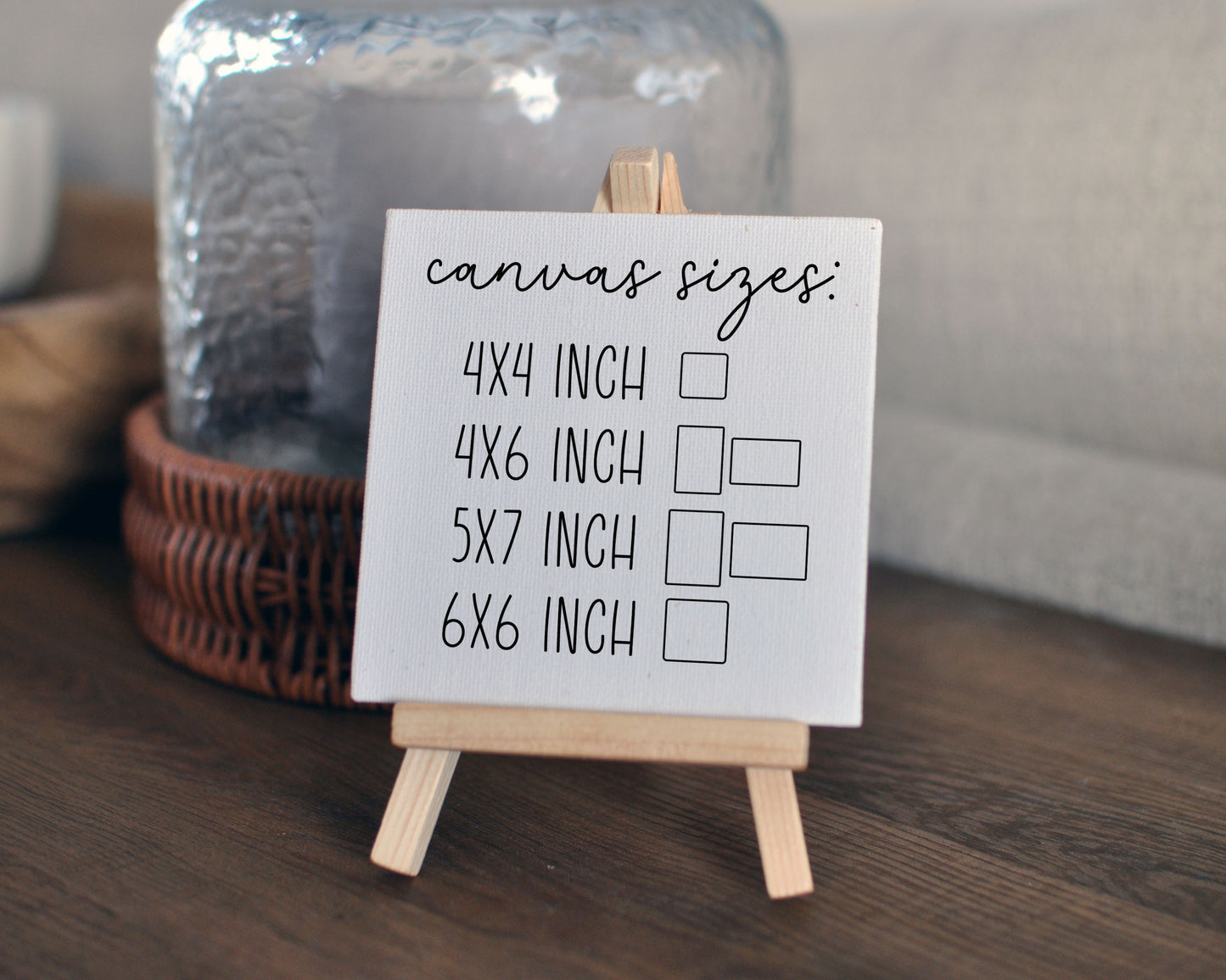 Personalized Mini Canvas Photo Print with Easel | Custom Photo Gift