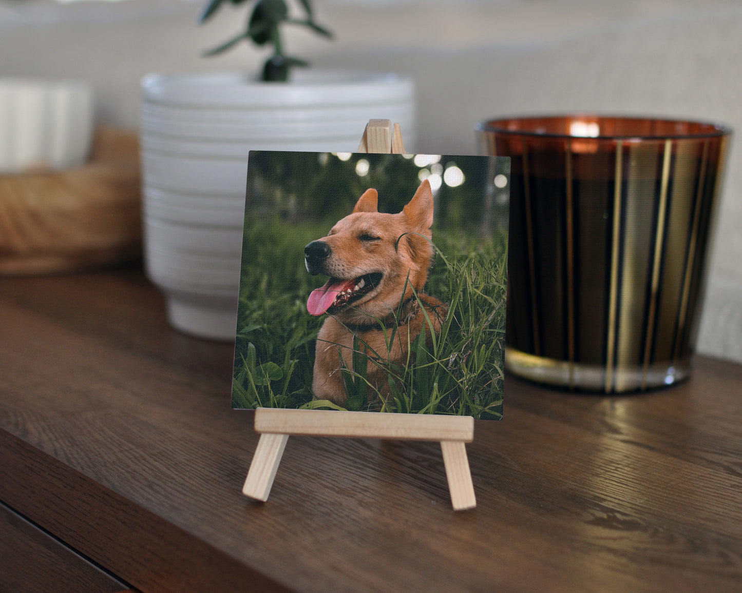 Personalized Mini Canvas Photo Print with Easel | Custom Photo Gift