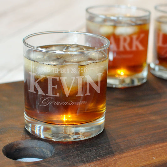 Custom Engraved Rocks Glasses | Groomsman Gift - Intricut Creations