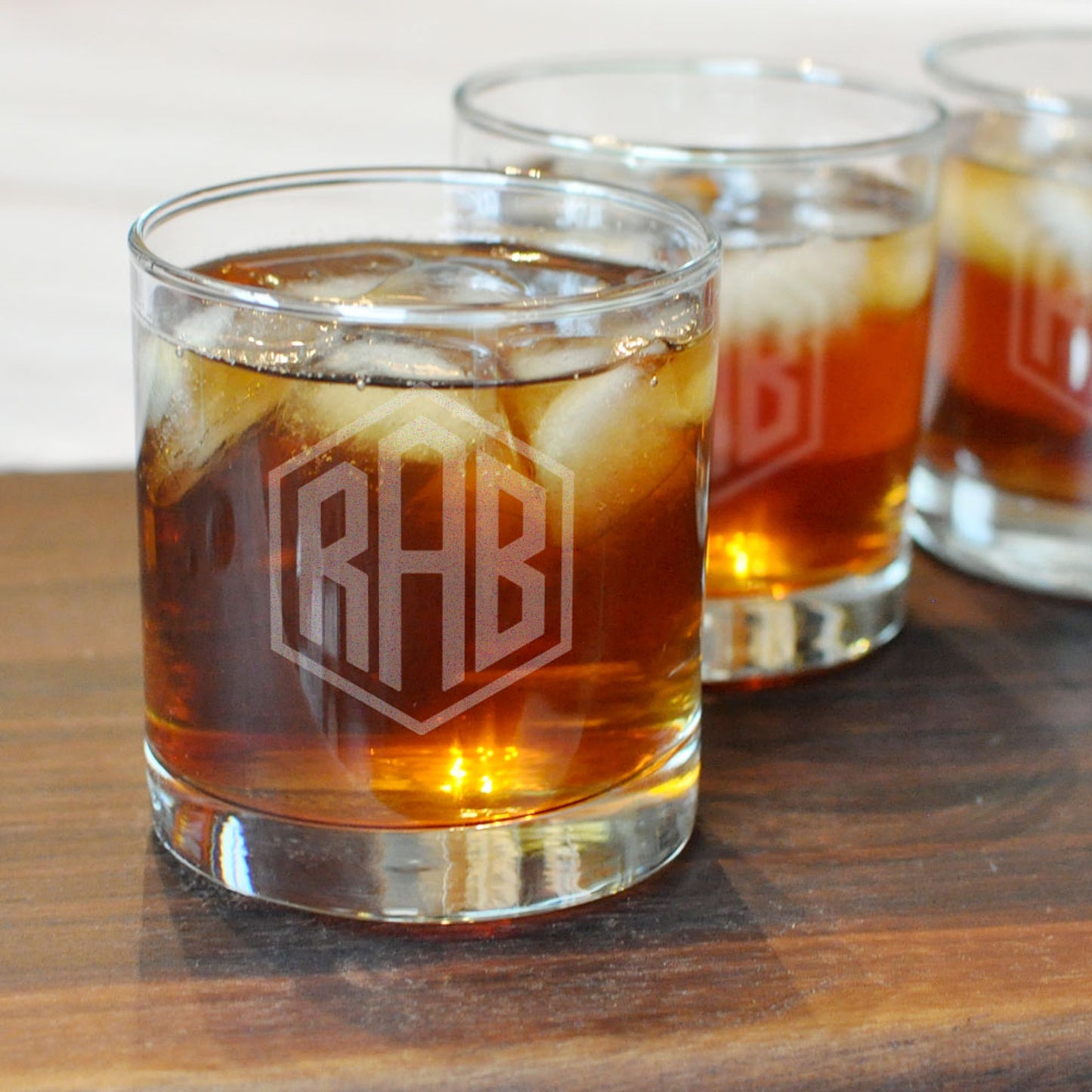 Monogram Engraved Rocks Glasses | Gifts for Him - Intricut Creations