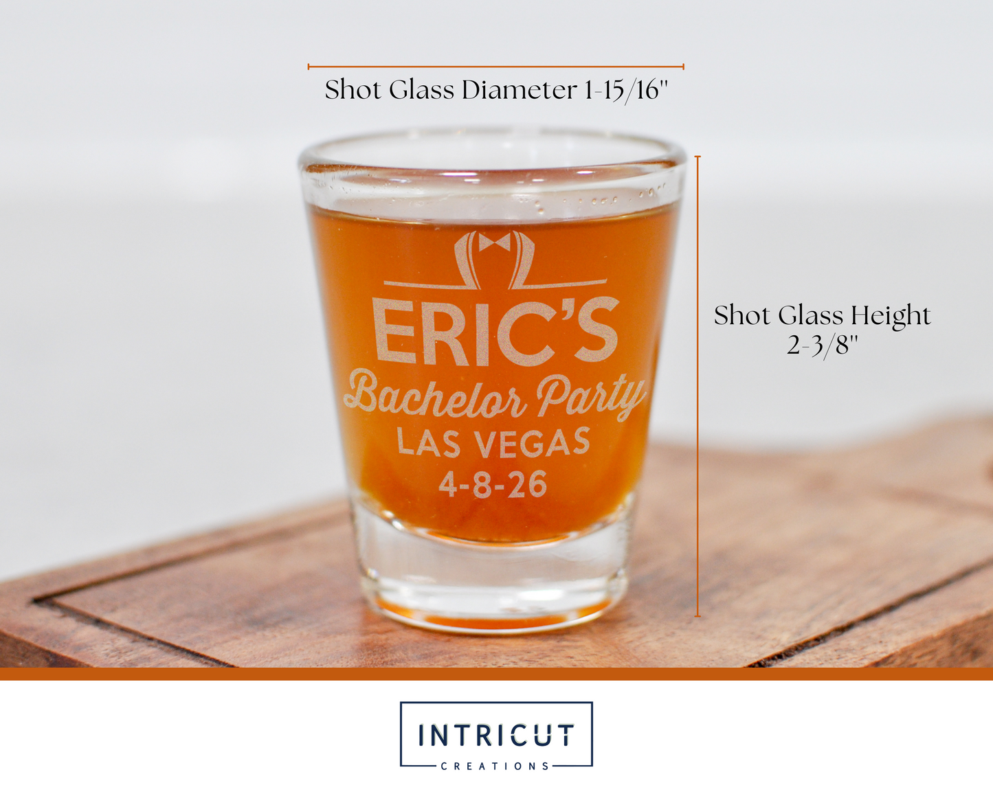 Engraved Bachelor Party Shot Glasses | Personalized Party Favors