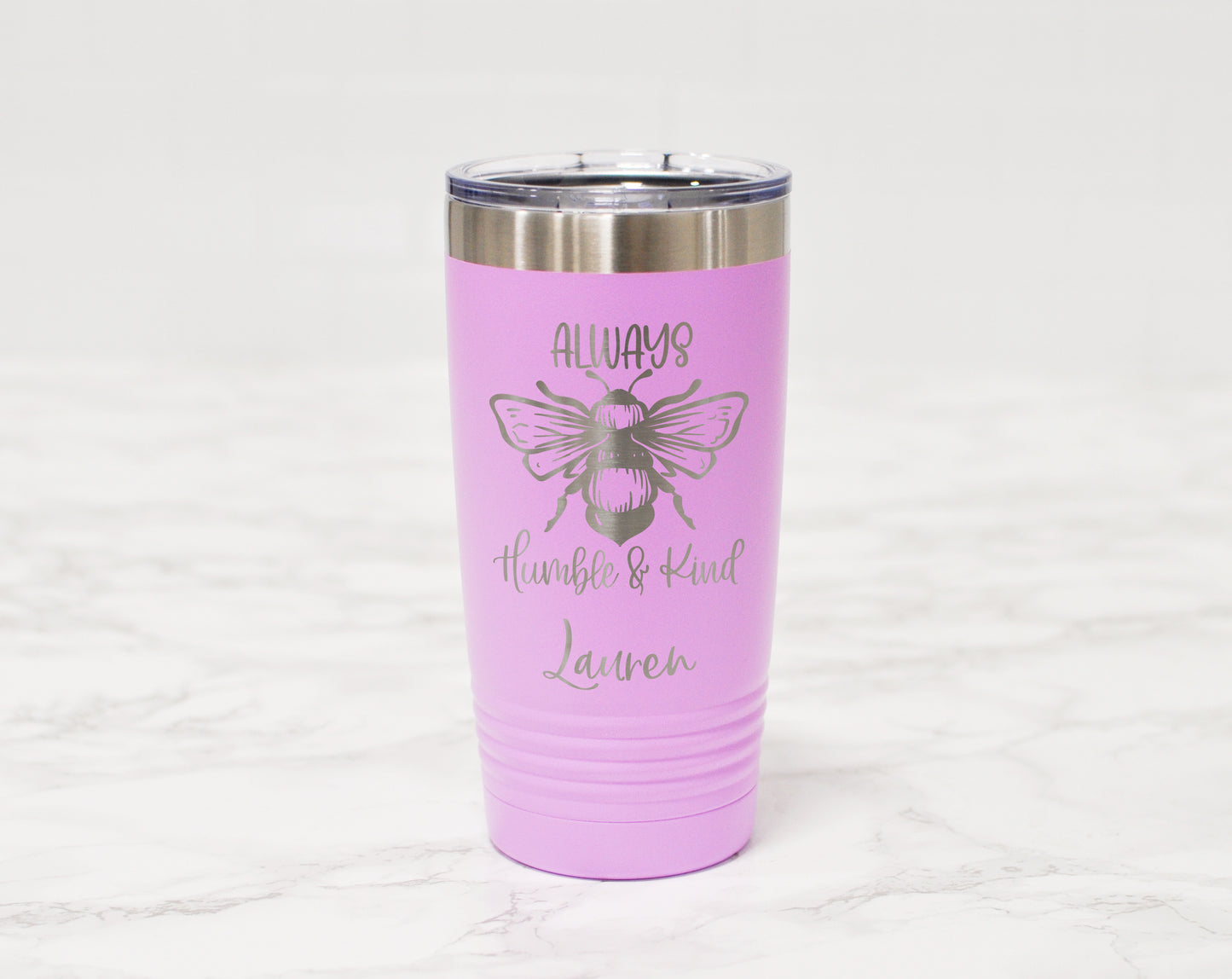 always bee humble and kind lavender tumbler 20 oz