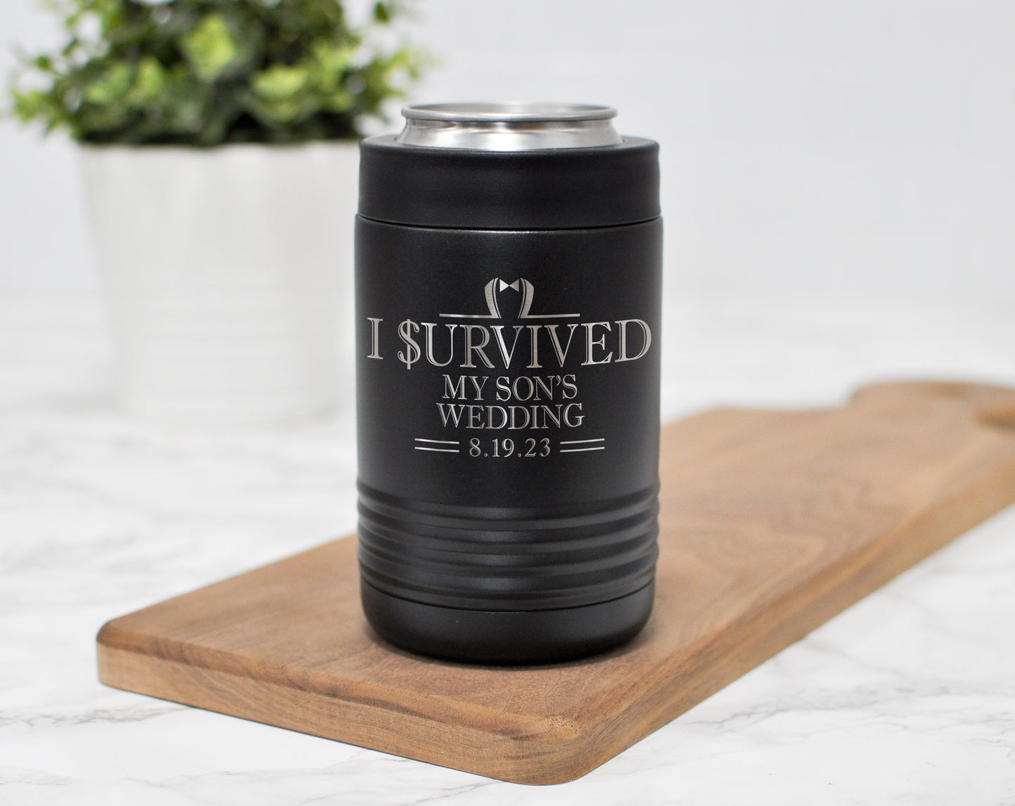 I Survived My Daughter's Wedding Can Holder | Father of the Bride Gift
