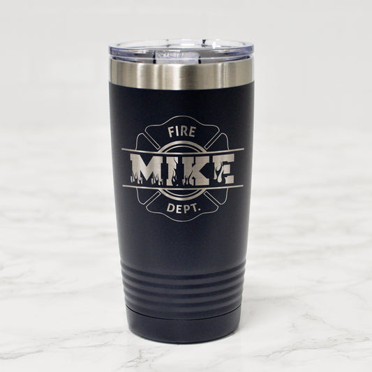 Custom firefighter tumbler