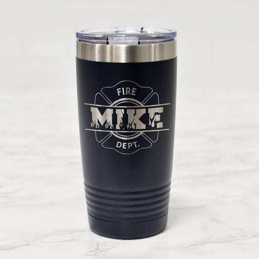 Custom firefighter tumbler