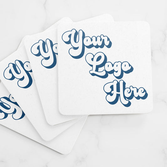 printed logo coasters