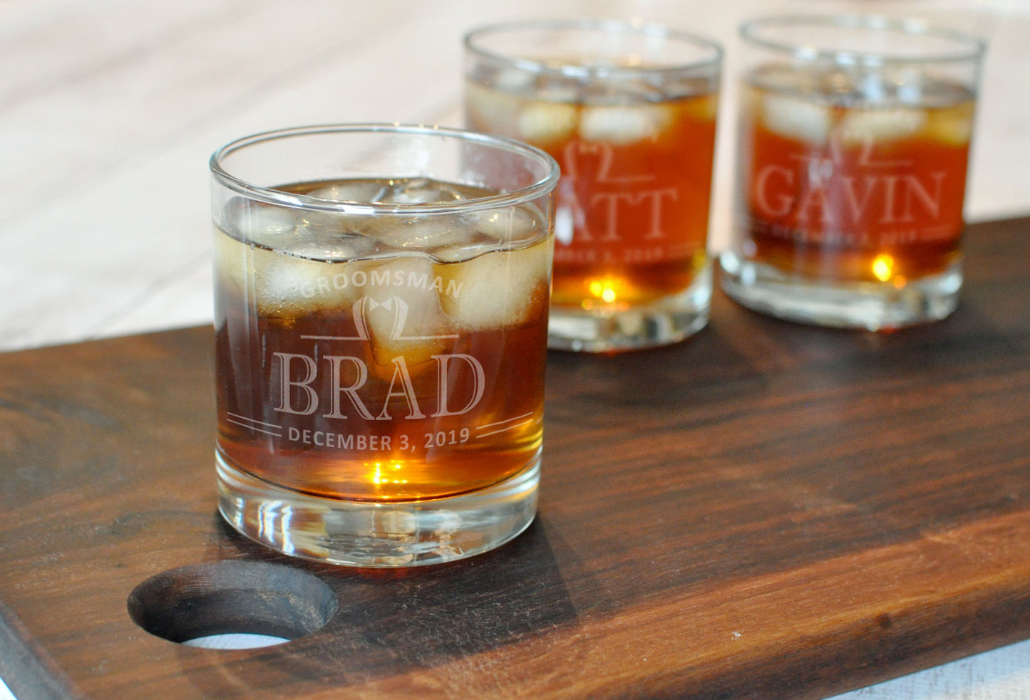 Custom Engraved Rocks Glasses | Groomsman Gift - Intricut Creations