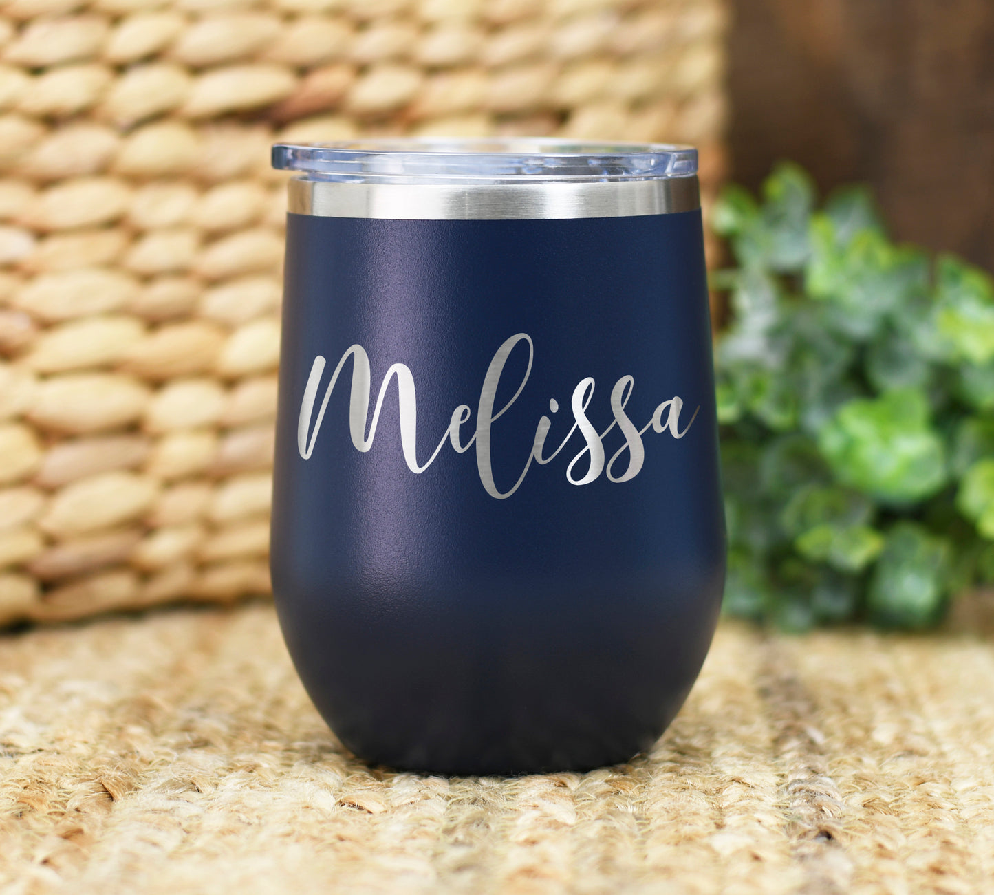 Custom Engraved Wine Tumbler | Personalized Wine Glass