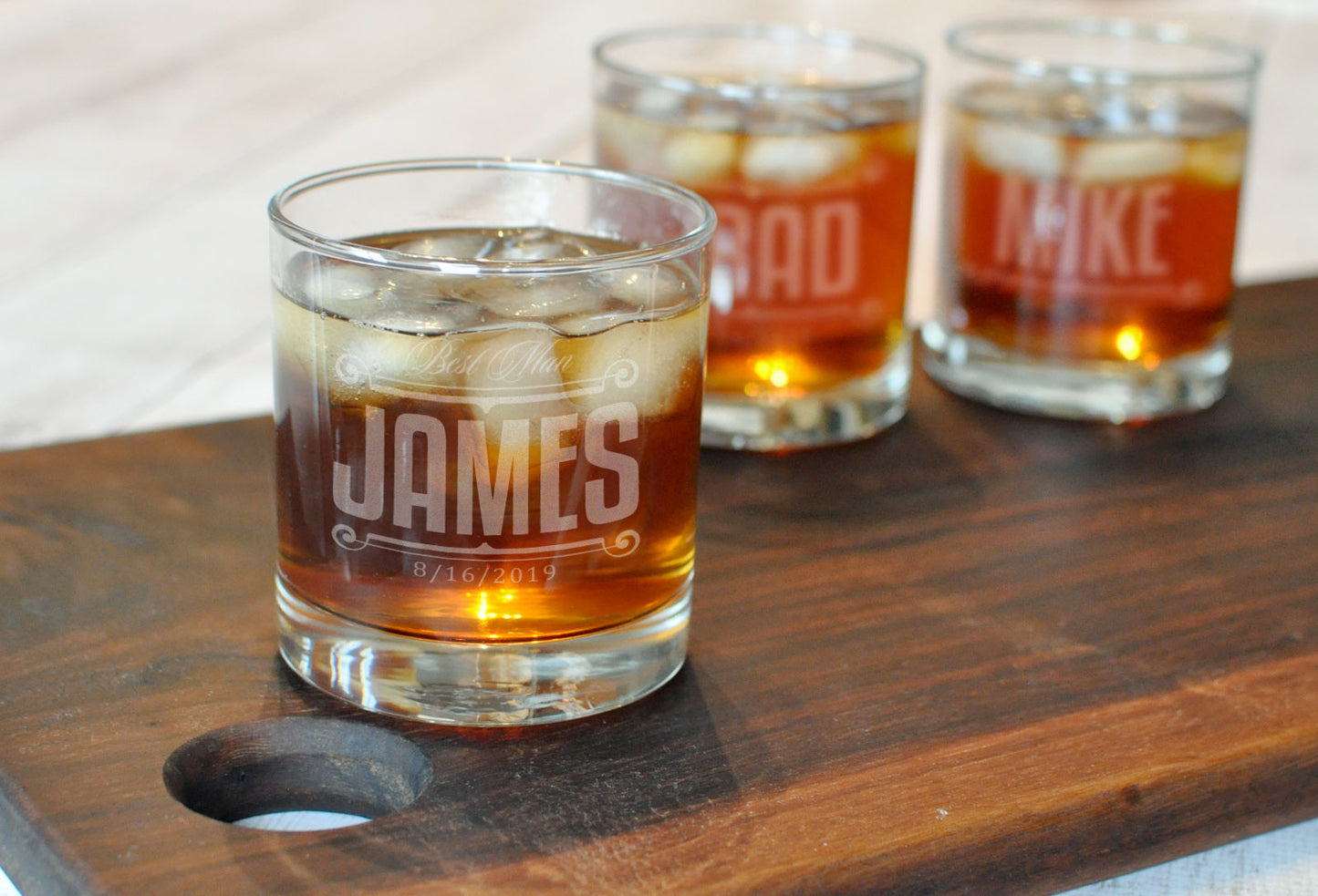 Custom Engraved Rocks Glasses | Groomsman Gift - Intricut Creations