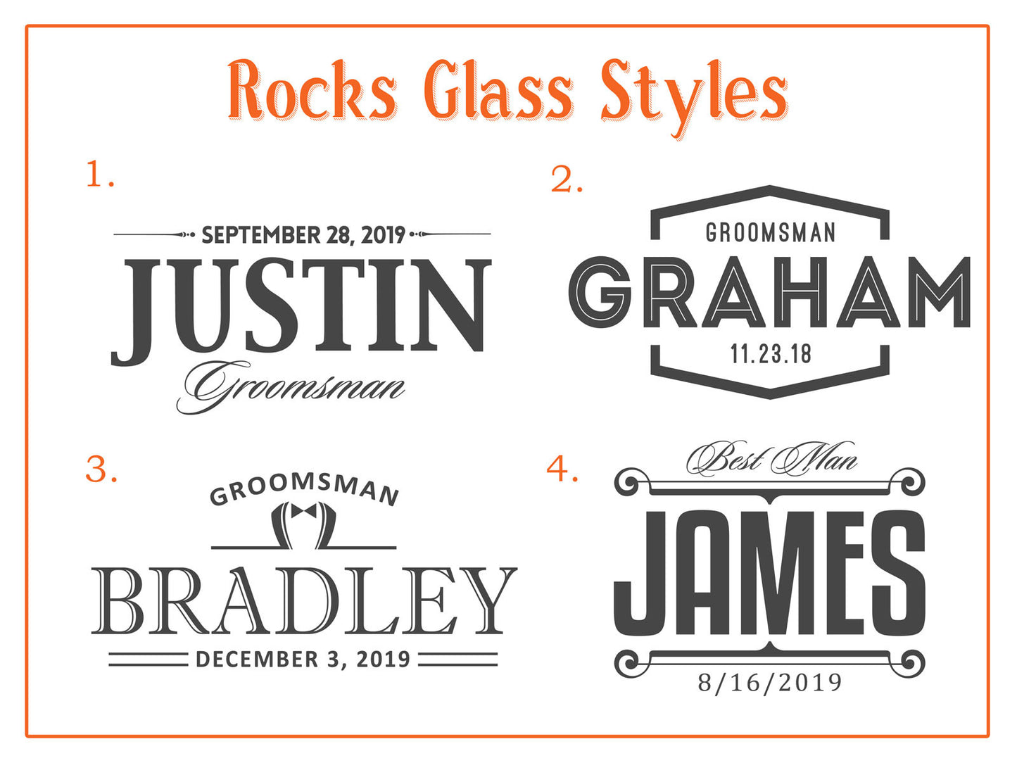 Custom Engraved Rocks Glasses | Groomsman Gift - Intricut Creations