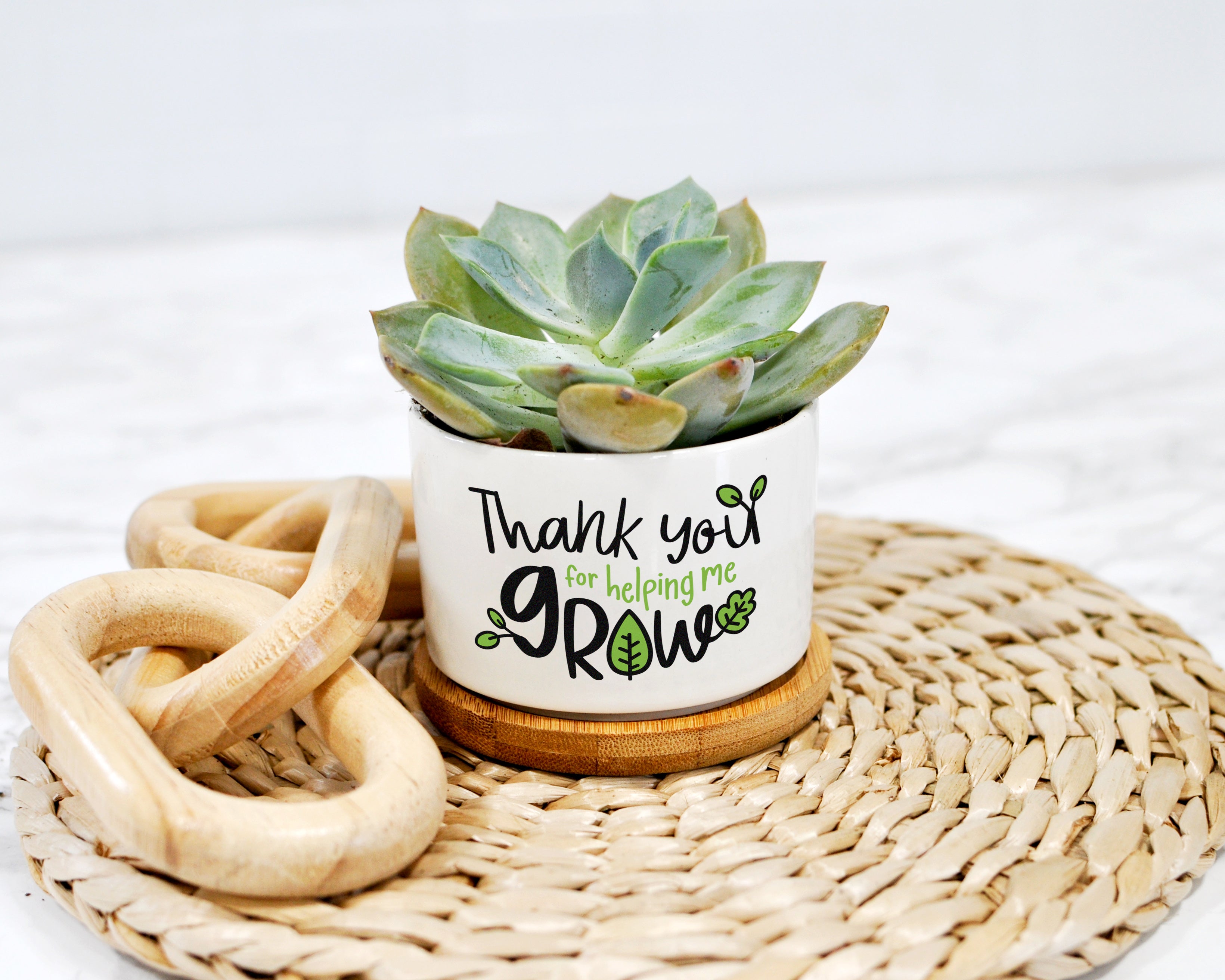 thank you plant pot Thank You For Helping Me Grow Mini Planter