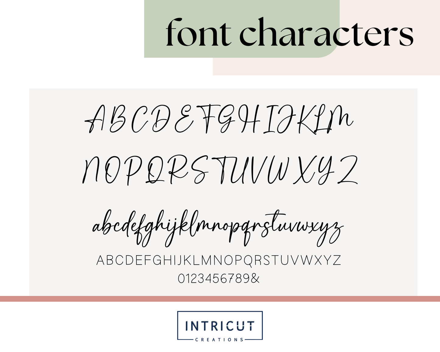 each font character