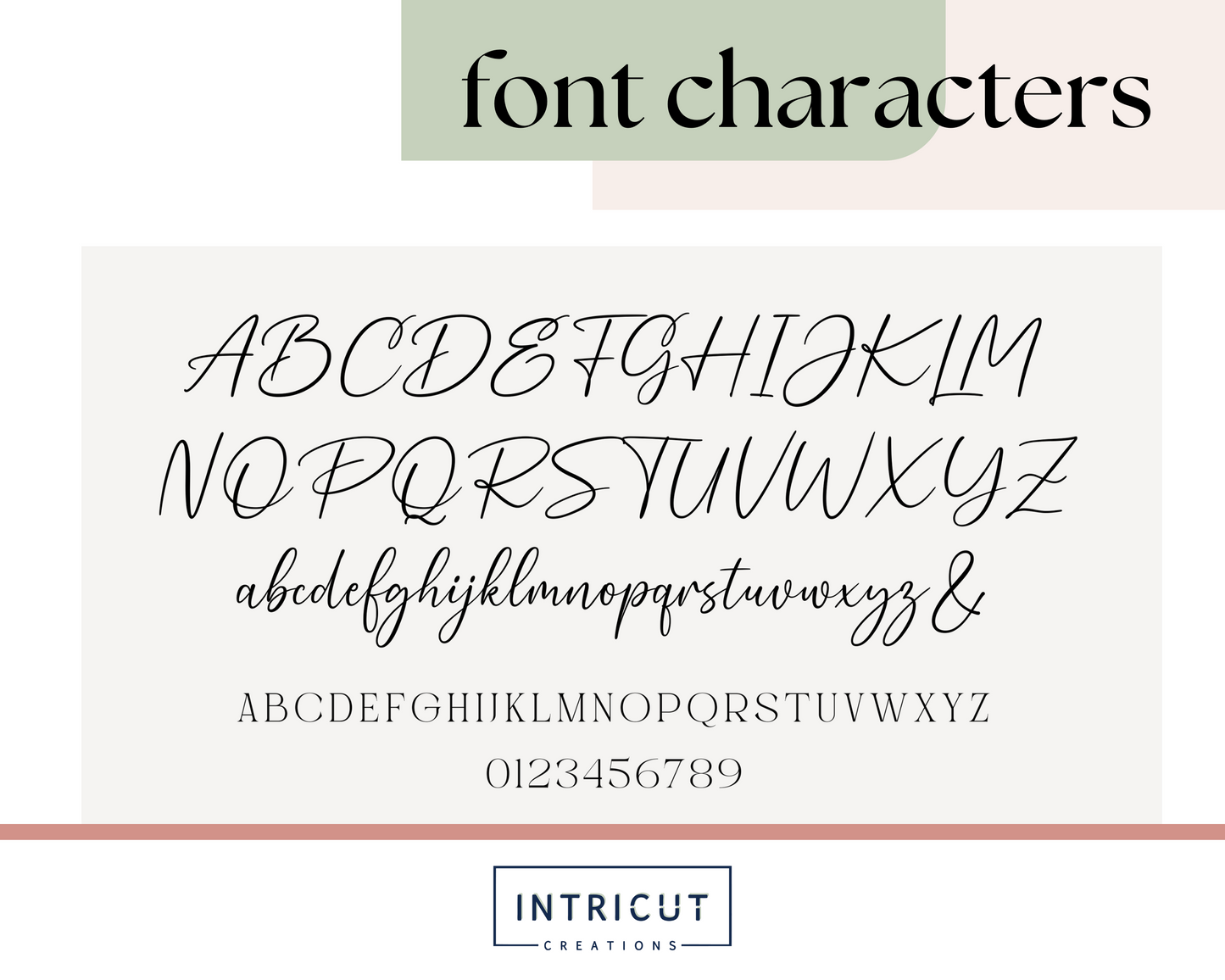 every font character for a visual of what the letters look like